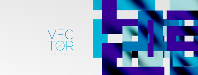 Colorful squares, lines minimal abstract background. Vector Illustration For Wallpaper, Banner, Background, Card, Book Illustration, landing page