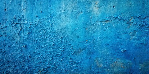 Fototapeta premium Abstract blue distressed painted wall texture, perfect for background or wall art decor