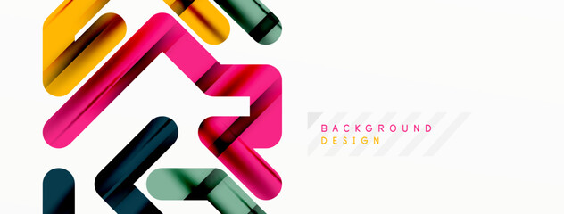 Dynamic colorful lines minimal abstract background