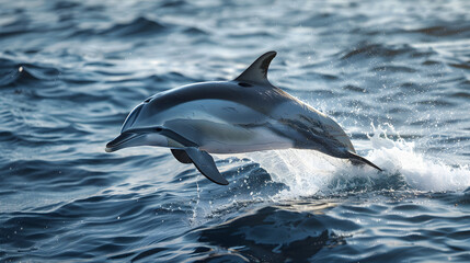 Naklejka premium dolphin jumping out of water, Dolphin Jumping Out of Water, Dolphin Leaping Above the Waves