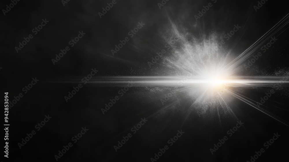 Poster a stunning display of light breaking through a dark atmosphere, creating an ethereal and dramatic vi