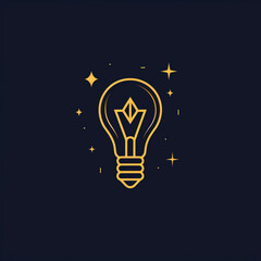 Simple idea logo on dark background