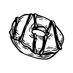 Donut icon black and white