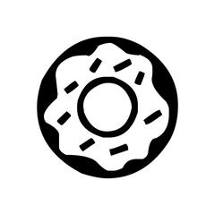 Donut icon black and white