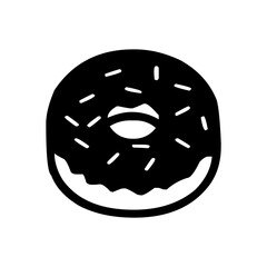 Donut icon black and white