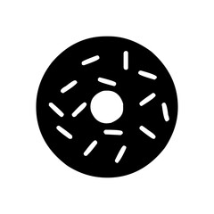 Donut icon black and white