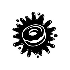 Donut icon black and white