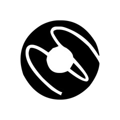 Donut icon black and white