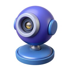 Webcam 3D render icon isolated on white background