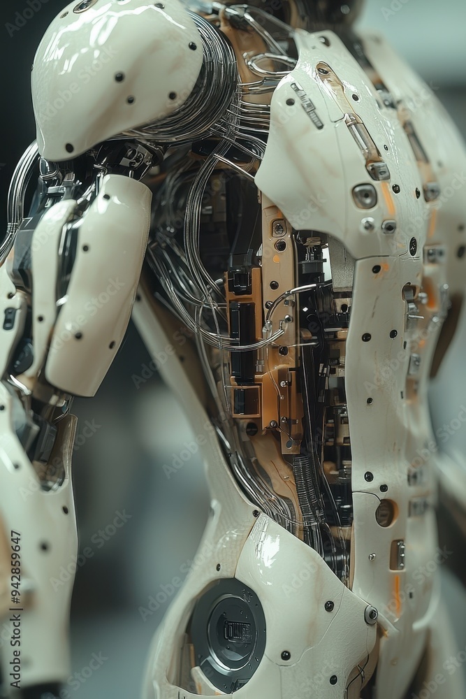 Aufkleber intricate robotic mechanism: a captivating glimpse into technological advancement