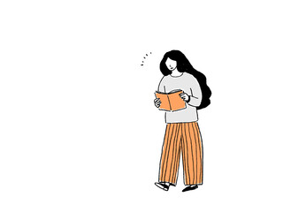 本を読む女性
