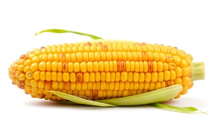 Corn on the cob isolated on a white background