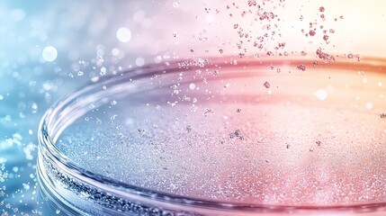 Abstract close-up of bubbles in a liquid, showcasing vibrant colors and a smooth surface, perfect for background or design use.