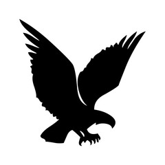 Eagle icon. Bald eagle logo. Eagle glyph. eagle silhouette