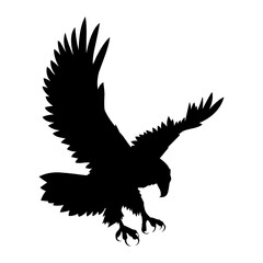 Eagle icon. Bald eagle logo. Eagle glyph. eagle silhouette