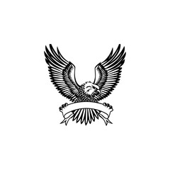 Eagle icon. Bald eagle logo. Eagle glyph. eagle silhouette