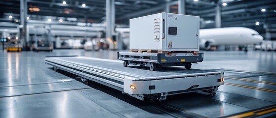 Automated Freight Delivery System in Modern Logistics Warehouse
