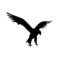 Eagle icon. Bald eagle logo. Eagle glyph. eagle silhouette