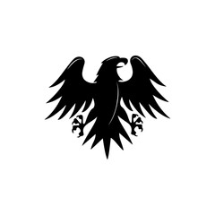 Eagle icon. Bald eagle logo. Eagle glyph. eagle silhouette