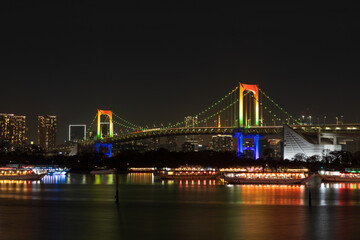 日本の風景　東京夜景　レインボーブリッジ