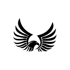 Eagle icon. Bald eagle logo. Eagle glyph. eagle silhouette