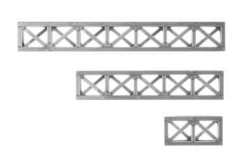 Steel Truss Structure – Cutout Metal Frame for Industrial Design or Construction Mockup,鉄骨トラス