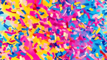 seamless pattern, Vibrant confetti explosion in bright colors creating a festive atmosphere for celebrations and events.
