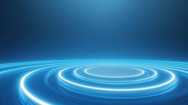 A blue circle with a white center. The blue gradient is fading into the white center, creating a sense of depth and movement