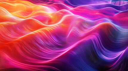 Obraz premium Abstract Purple and Orange Wavy Lines Background.