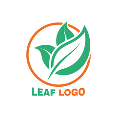 Minimalist leaf logo vector illustration, simple and elegant design for modern branding.