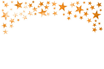 Bogen aus goldenen Sternen mit Textfreiraum