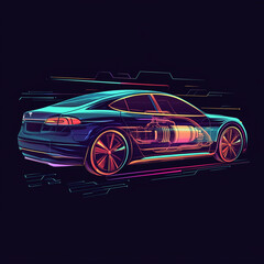 Fototapeta premium electric car