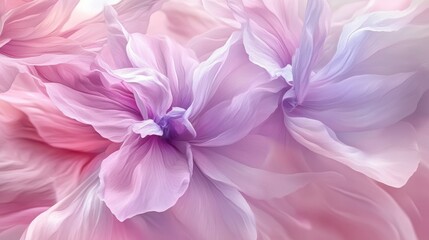 Abstract Pink Flower Petals with Soft Pastel Colors and Delicate Texture - Floral Background for Design.