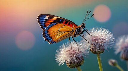 Obraz premium butterfly on flower