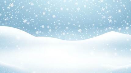 Winter Snow Background with Falling Snowflakes.