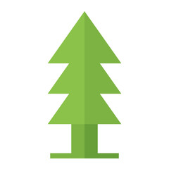 Fototapeta premium Tree Nature Forest Eco Ecology Single Icon Flat Color Style