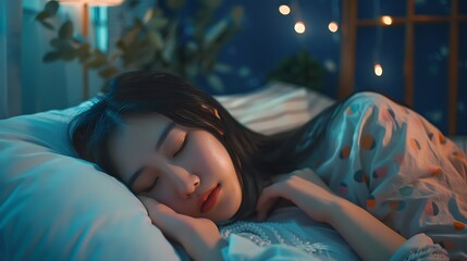 Sleeping Beauty in a Cozy Bedroom