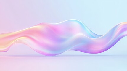 A colorful, wavy line that is purple, pink, and blue. The line is very long and seems to be floating in the air