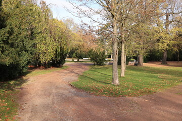 Kleiner Park in Freiberg in Sachsen