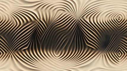 The image is a blurry, abstract painting with a lot of lines and shapes. The colors are mostly brown and the overall mood of the painting is somewhat chaotic and disordered