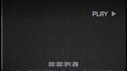 This stock motion graphic shows an overlay with a VHS play effect.