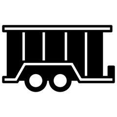 Container Truck Solid Black