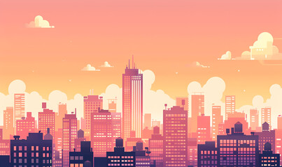 Naklejka premium city skyline