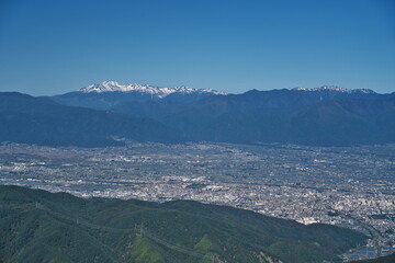 美ヶ原の王ヶ鼻より乗鞍岳を望む