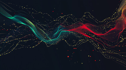  luxury background with golden line decoration and curve light effect with bokeh, Innovation digital background electromagnetic wave background digital wave background information technolog