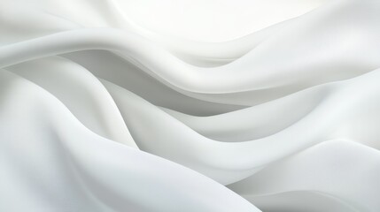 Obraz premium A white fabric with a wave pattern. The wave pattern is very prominent and covers the entire fabric