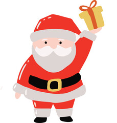 cartoon character santa claus variant gesture and activity. sticker santa claus