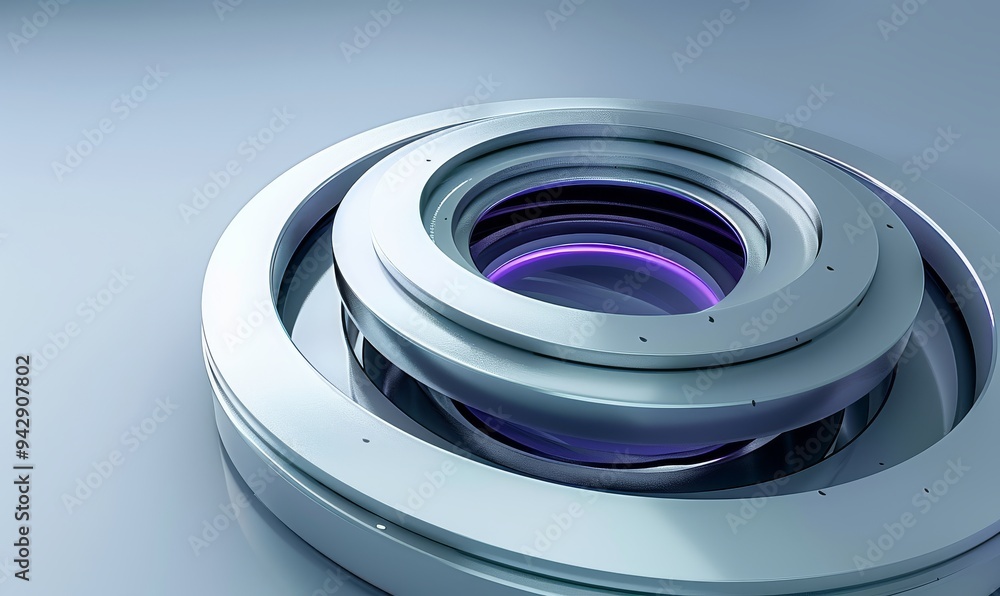 Poster ultra hd 4k visualization of modern abstract forms with 3d depth.