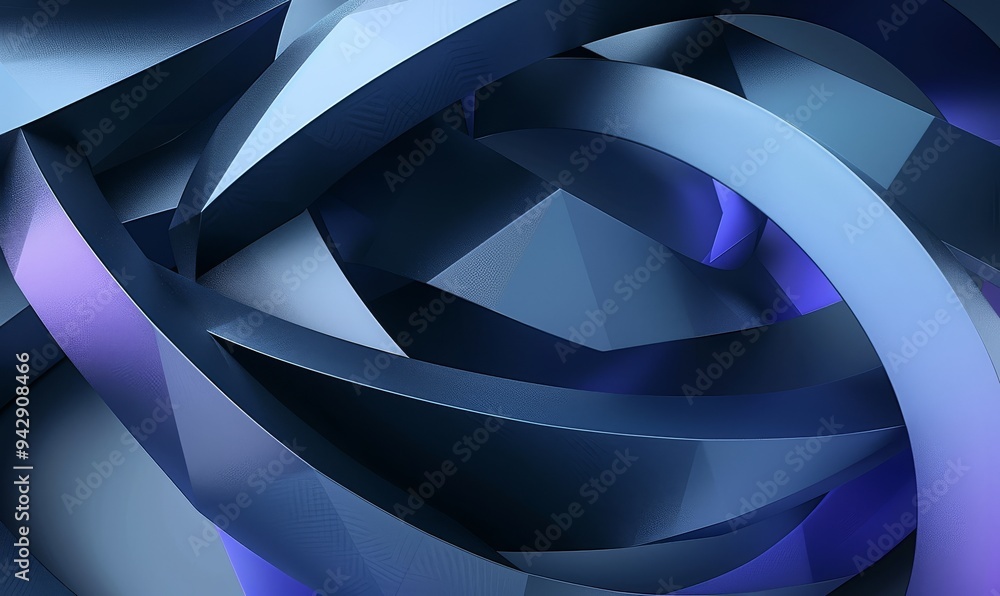 Poster ultra hd 4k visualization of modern abstract forms with 3d depth.