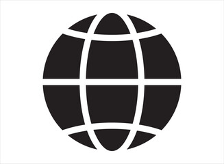 Globe display,  global, internet icon vector design isolated white